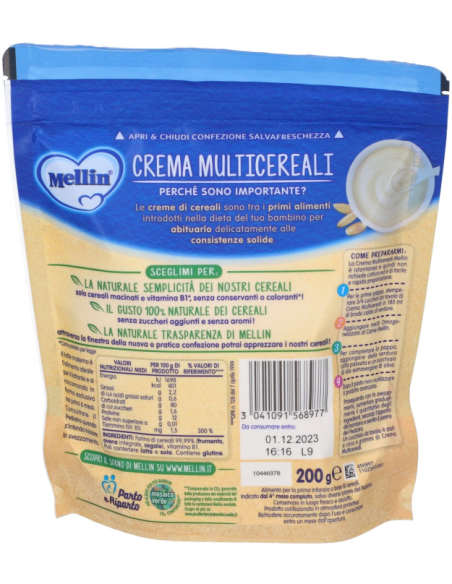 Mellin Crema Multicereali 200g