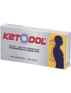 Ketodol 20 Compresse 25mg+200mg RM
