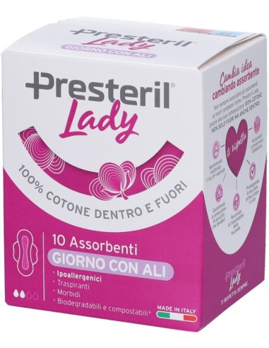 Lady Presteril 10 Assorbenti Giorno Cotone con...