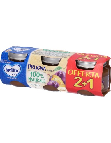 Mellin Omogeneizzato Prugna con Mela 3x100g