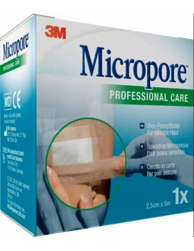 CEROTTO IN CARTA MICROPORE SURGICAL TAPE TAN...