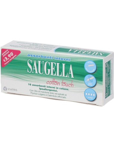 Saugella 16 Assorbenti Interni Super Cotton Touch