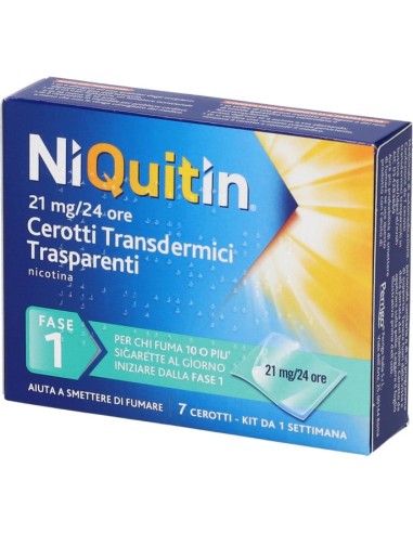 Niquitin 7 Cerotti Trannsdermici Trasparenti...