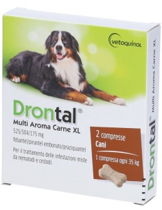 Drontal Multi Aroma Carne Cani Taglia XL 2 Compresse