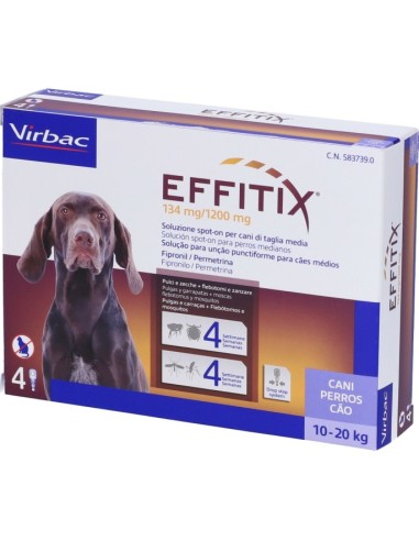 Effitix Spot-On Soluzione 4 Pipette 2,20ml...
