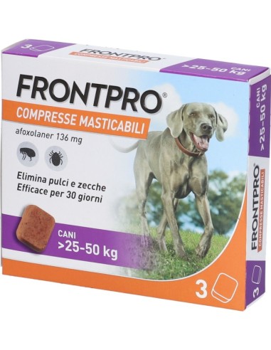 Frontpro Pulci Zecche Cani 25-50 Kg 3 Compresse...