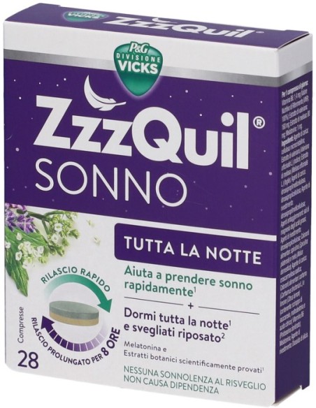 Vicks Zzzquil Sonno Tutta la Notte 28 Compresse