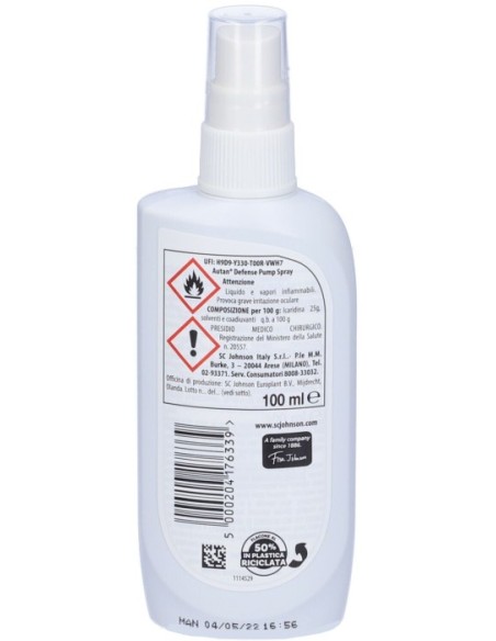 Autan Defense Long Protection Spray Antizanzare 100ml