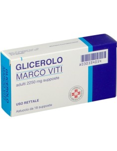 Glicerolo Adulti Marco Viti 18 Supposte 2250mg