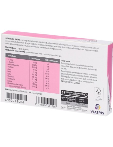 Biomineral Unghie 30 Capsule