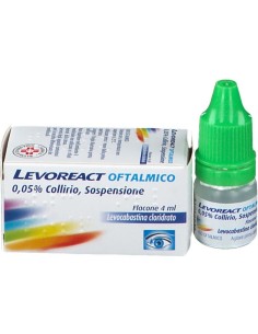 Levoreact Oftalmico Collirio Sospensione 0,5mg 4ml