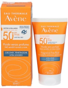 Avène Fluido Senza Profumo SPF 50+ Solare Viso 50ml