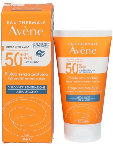 Avène Fluido Senza Profumo SPF 50+ Solare Viso...