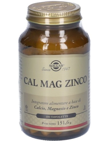 Solgar Cal Mag Zinco 100 Tavolette