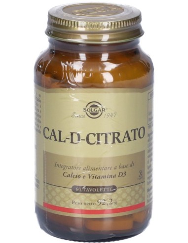 Solgar Cal D Citrato 60 Tavolette