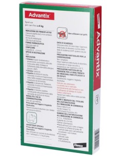 Advantix Spot On Cani Fino 4Kg - 6 Pipette 0,4ml Soluzione 2