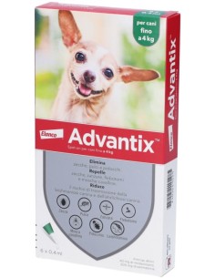 Advantix Spot On Cani Fino 4Kg - 6 Pipette 0,4ml Soluzione