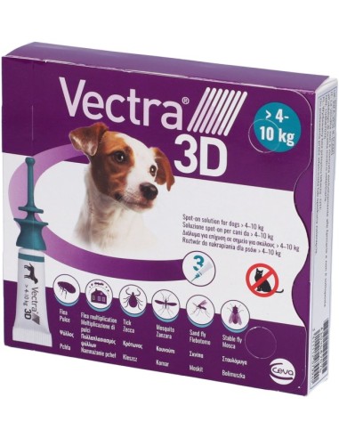 Vectra 3D Verde Antiparassitario Cani 4 - 10 Kg...
