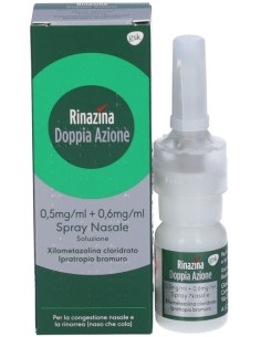Rinazina Doppia Azione 0,5 mg/ml + 0,6 mg/ml Spray Nasale...