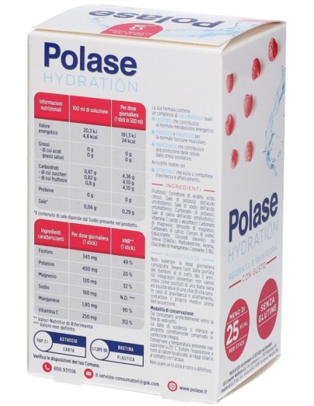 Polase Hydration Gusto Lampone 12 Bustine