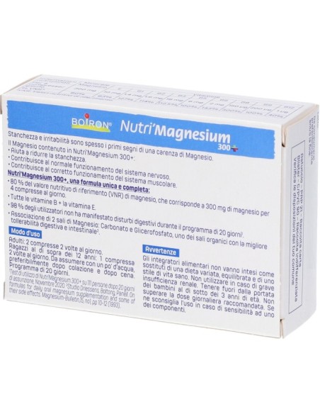 Boiron Nutri' Magnesium 300+ 80 Compresse