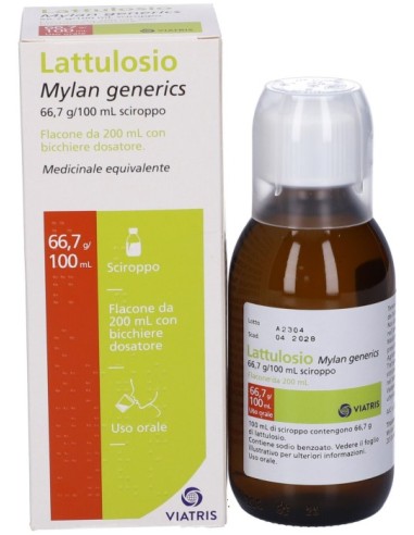 Lattulosio Mylan Generics Sciroppo 200ml 66,7%