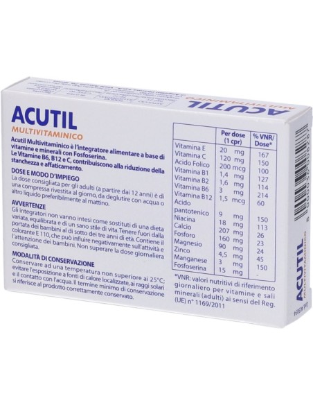 Acutil Multivitaminico 30 Compresse