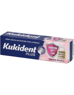 Kukident Plus Barriera Anti-Cibo Sapore Neutro 40g