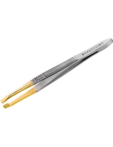 Beautytime Pinzetta Piatta Punta Dorata
