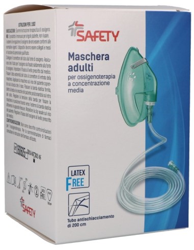 Maschera Ossigenoterapia con Tubo 200cm