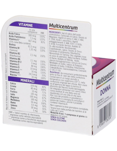 Multicentrum Donna Multivitaminico 30 Compresse