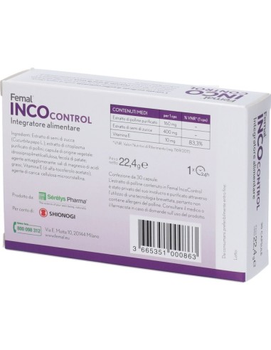 Shionogi Femal INCOcontrol 30 Capsule