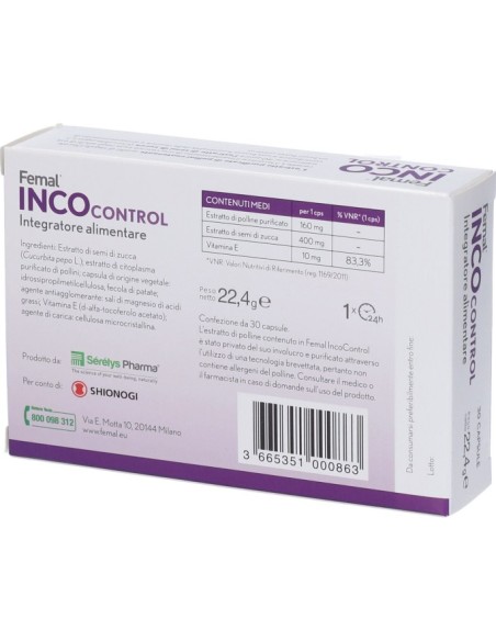 Shionogi Femal INCOcontrol 30 Capsule