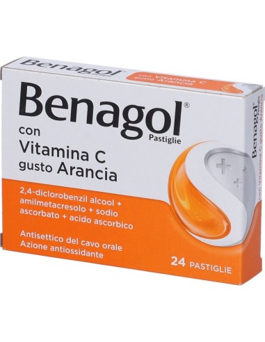Benagol Vitamina C Gusto Arancia 24 Pastiglie