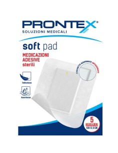 MEDICAZIONE ADESIVA STERILE PRONTEX SOFT PAD 10X12,5 CM 5...