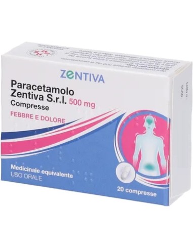 Paracetamolo Zentiva 20 Compresse 500mg