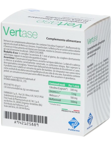 Vertase 30 Stick Orosolubili 2g