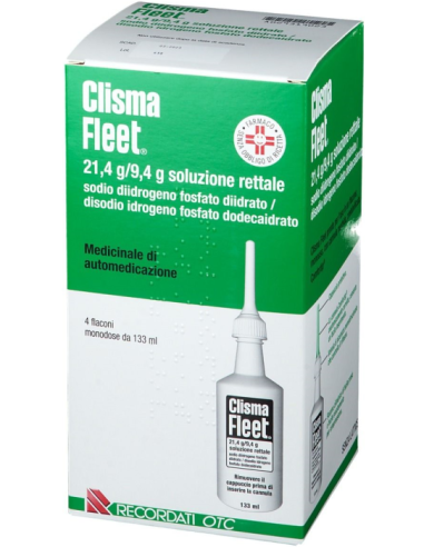 Clisma Fleet Soluzione Rettale 4 Flaconi da 133ml