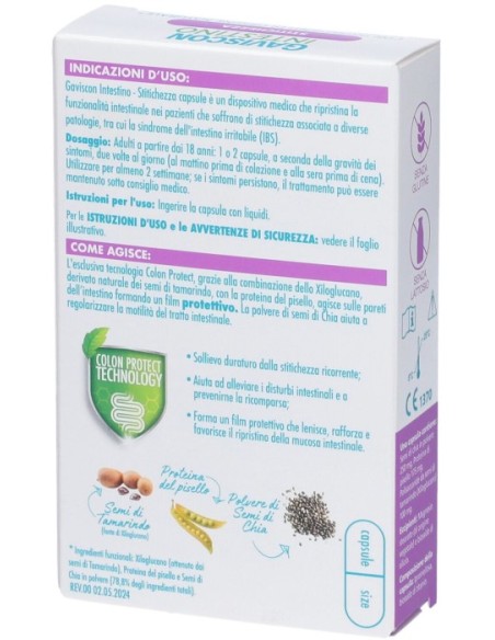 Gaviscon Intestino Stitichezza 30 Capsule