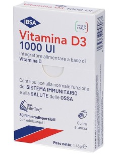 Ibsa Vitamina D3 1000UI 30 Film Orodispersibili