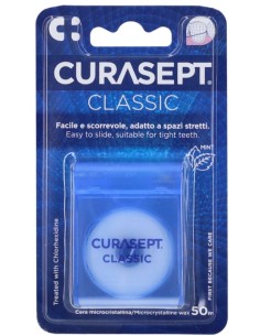 Curasept Filo Interdentale Classico Cerato Clorexidina 50m