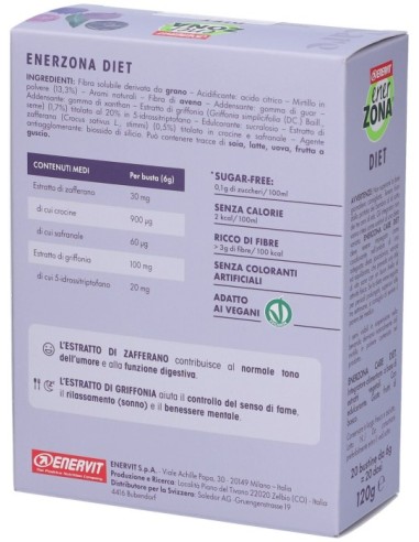 Enerzona Care Diet Frutti di Bosco 20 Bustine