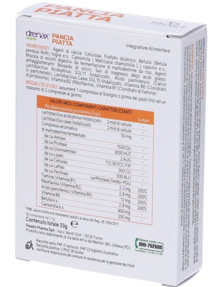 Drenax Forte Pancia Piatta 30 Compresse