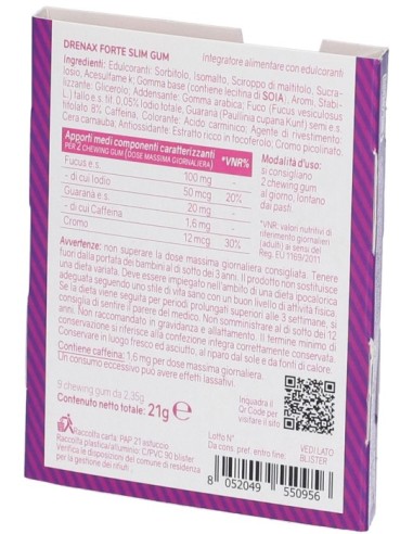 Drenax Forte Slim Gum 9 Chewing Gum