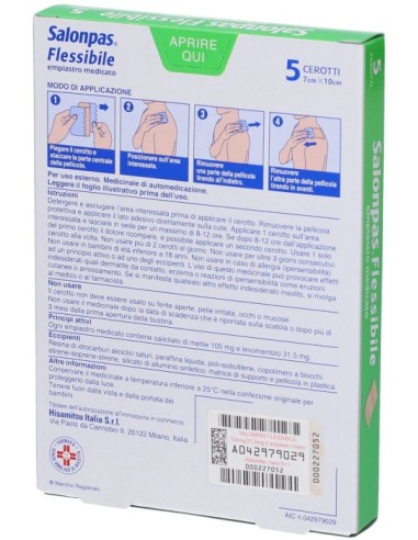 Salonpas Flessibile 5 Cerotti 7x10cm