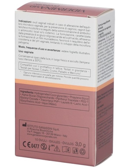 Vidermina Prebiotic Ovuli 10 Pezzi