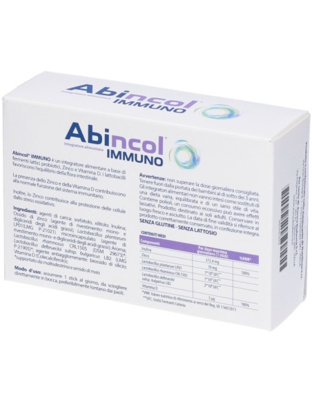 Abincol Immuno 14 Stick Orosolubili
