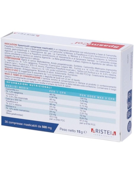 Spasmicol 30 Compresse Masticabili 500mg