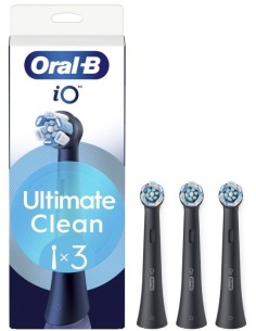Oral-B iO Ultimate Clean Testine di Ricambio Nere 3 Pezzi