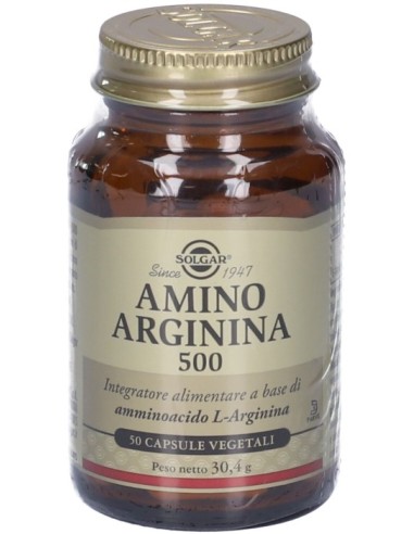 Solgar Amino Arginina 500 50 Capsule Vegetali